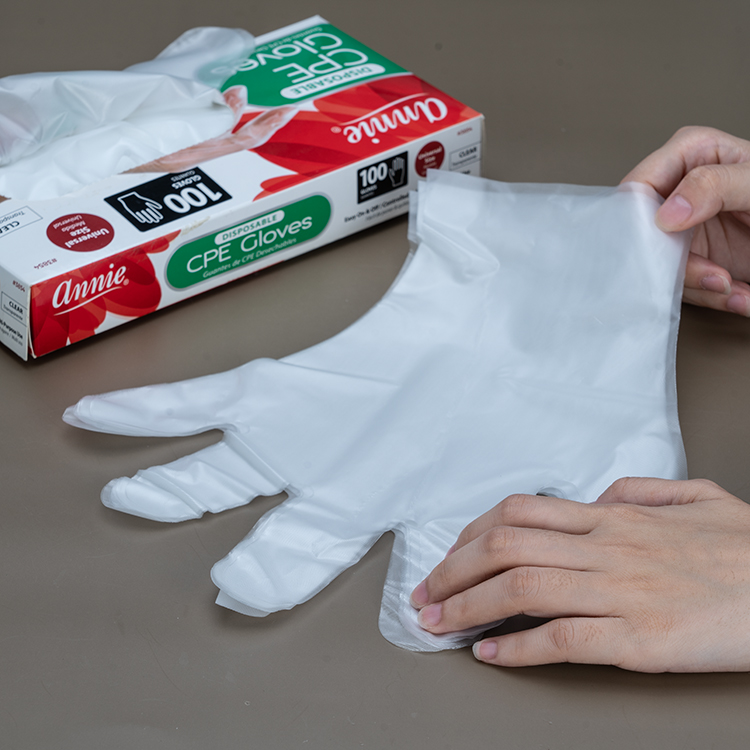 White Disposable Cpe Gloves House Cleaning